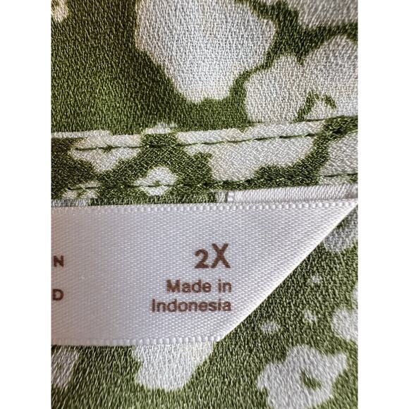 LC Lauren Conrad Ditsy Floral Flutter Sleeve Wrap Dress Cottage Core Sz Plus 2X - Picture 9 of 12